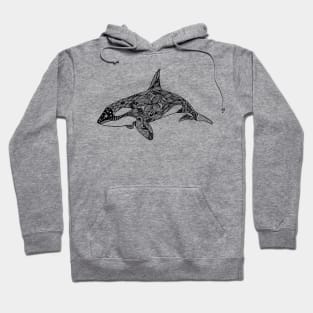 Zentangle style orca Hoodie